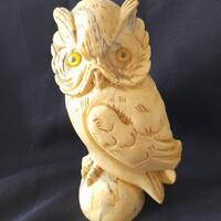 Marble Effect Resin Owl