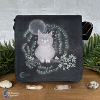 Owl Spirit Animal Shoulder Bag, Small Square Bag, Animal Totem Owl,  Pagan Witch Shoulder Bag, Owl G