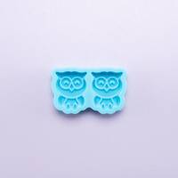 Tiny Owl Cabochon Mold, Miniature Earring Stud Cabochon Silicone Mold, Resin Casting Mold, Polymer C