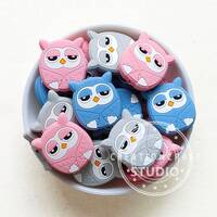 Wholesale Silicone Beads, Owl Focal Beads, Silicone Beads Bulk, DIY Beaded Pen Craft Making, Charm B