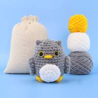 Luna The Owl Crochet Kit - Crochet Animals Kit - Amigurumi Kit - Animal Crochet - Crochet Starter Ki