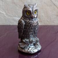 A. Lucchesi Silver Plated Owl, Italian Artist Faro A. Lucchesi, Collectible Birds, Collectible Owls,