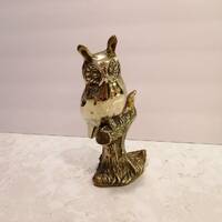 Mid Century Modern Brass Owl.Great Horned Owl Large Mid Century Brass
