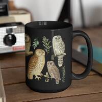 Owl Mug, Cottagecore Coffee Mug, Gardening Gift, Cottagecore Mug, Ceramic Coffee Cup, Large Coffee M
