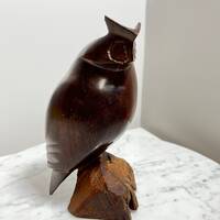 Iron Wood Owl scuplture