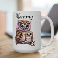 Mom Mug Mom and Baby Gift Owl Mug Mother's Day Gift Mom Coffee Gift