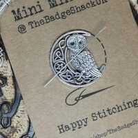 Owl needle minder , needle keep, needle minder, needle nanny, needle keeper, Needle holder, needle k