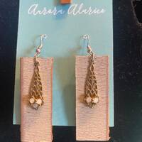 Leather & Owl Earrings