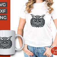 Mandala Owl Head SVG | Vinyl Owl