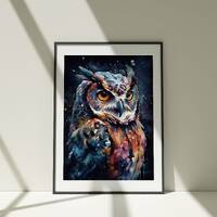 Owl Watercolor Clipart | Nocturnal Bird Digital Download | Forest Wildlife PNG | Scrapbooking Graphi