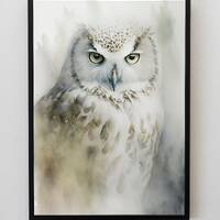 Snowy Owl Print, Nature Wall Art (Digital Print)