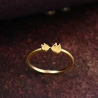 Brass Owl Ring: Vintage Bird Statement Ring