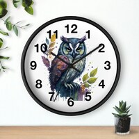 Owl clock Bird decor clock Home owls interior design Wall Clock