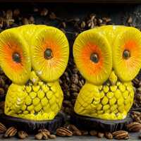 Vintage Yellow Owl Salt and Pepper Shakers: Retro Kitchen Decor