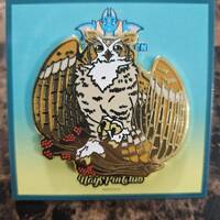1.75" Great Horned Owl "A Grade" Enamel Pin