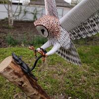 owl metal sculpture