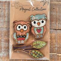 Instant digital download - Whimsical Owls Magnet Collection SVG file, laser ready file, Glowforge, l