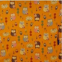 Mother owl pattern 100% cotton fabric - sold by the meter.