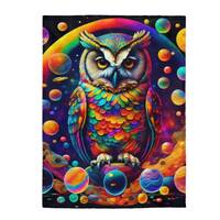 Shambhala Owl Velveteen Plush Blanket