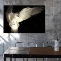 Snowy Owl printable canvas wall art prints Owl wall art White owl bird canvas art Enchanted owl magi