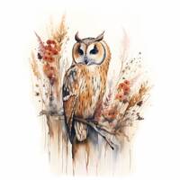 Watercolor Owl Clipart, Owl Clipart PNG, Printable Digital Download, Sublimation, Owl clipart, Nurse