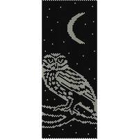 Owl and Moon Peyote Bead Pattern, Seed Beading Pattern Miyuki Delica Size 11 Beads - PDF Instant Dow