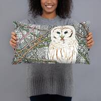 Barred Owl Pillow (Rectangular)
