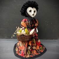 Anthropomorphic Owl doll, Halloween Witch Owl, Halloween Decoration, Witchy Gift, Forest Habitant, A
