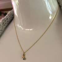 Blue Moon Necklace Owl Topaz Solid 9k Rose Gold 18k Yellow Gold