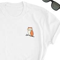 Owl Shirt, Cute Owl Tee Shirt, Owl Tee Top, Cute Owl Birds T-Shirt, Owl Gift Shirt, Owl Lover Friend