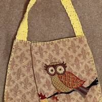 Handmade Crocheted Owl Purse.