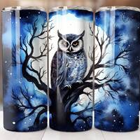 Owl in a Gothic Forest 22oz High Resolution Graphic
