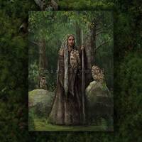 Owl Crone - witchy art print
