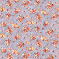 Pumpkin Toss Cotton Fabric 698655 Night Owls Thanksgiving Fall leaves Kathleen Francour Studio E FQ 
