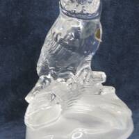 Cristal D'Arques Garanti Crystal Glass Owl Statue Figurine Bookend France 2956B