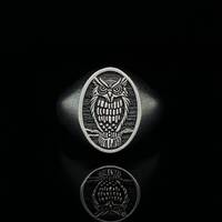 Vintage Owl Ring,  Handcrafted Sterling Silver Animal Jewelry