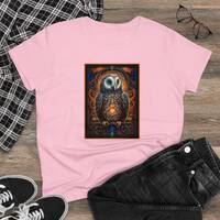 Owl, Barn Owl, Snowy Owl, Women's Midweight Cotton Tee, T-Shirt, Tshirt, Shirt, Bird Lover, Spir