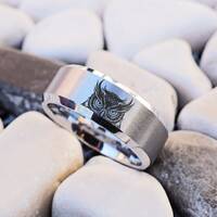 Owl Wedding Ring For Women, Men Band Ring, Flying Owl Bird Unisex Wedding - Engagement Jewelry, Anni