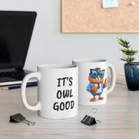 Owl Mug Owl Puns Owl Coffee Mug Funny Owl Owl with shades