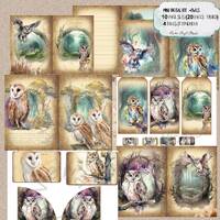 Owls Junk journal kit, digital Kit, Printable paper, Valia craft studio, Instant download, owls, wat