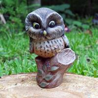 cute ceramic hornless owl