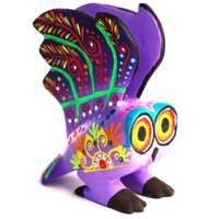 Oaxacan Wood Carving Small One Piece Owl in Flight Alebrije by Margarita Sosa Mexican Folk Art Oaxac