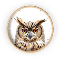 Owl Bird Face 10" Wall Clock