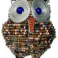Owl beaded figurine. South African fair trade