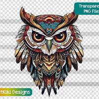 Tribal Owl PNG: American Indian Clipart (Digital Download)