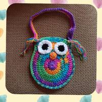 Owl  Purse - 8", crocheted
