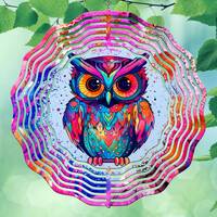 Owl Wind Spinner Sublimation Design