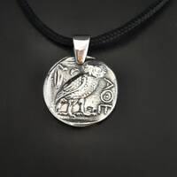 Athena and Owl Coin Necklace - Ancient Greek Tetradrachm Replica
