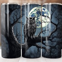 Owl in a Gothic Forest 22oz High Resolution Graphic