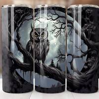 Owl in a Gothic Forest 22oz High Resolution Graphic